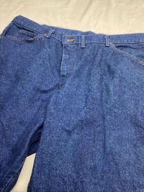 vintage mens lee denim Jeans Made In USA 48x30 Dark Wash